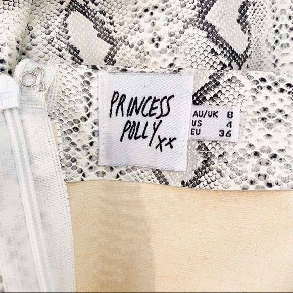 NWOT Princess Polly Samira Snake Print Patent Leather Skirt - Sz 4 - Picture 12 of 13